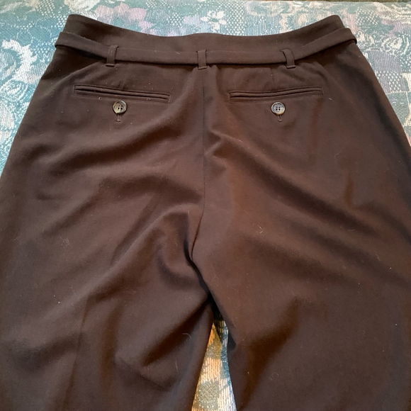 Liz Claiborne Audra Brown Wide Leg Pants Size 8 Belt Office Siren Trouser Career - Picture 9 of 16